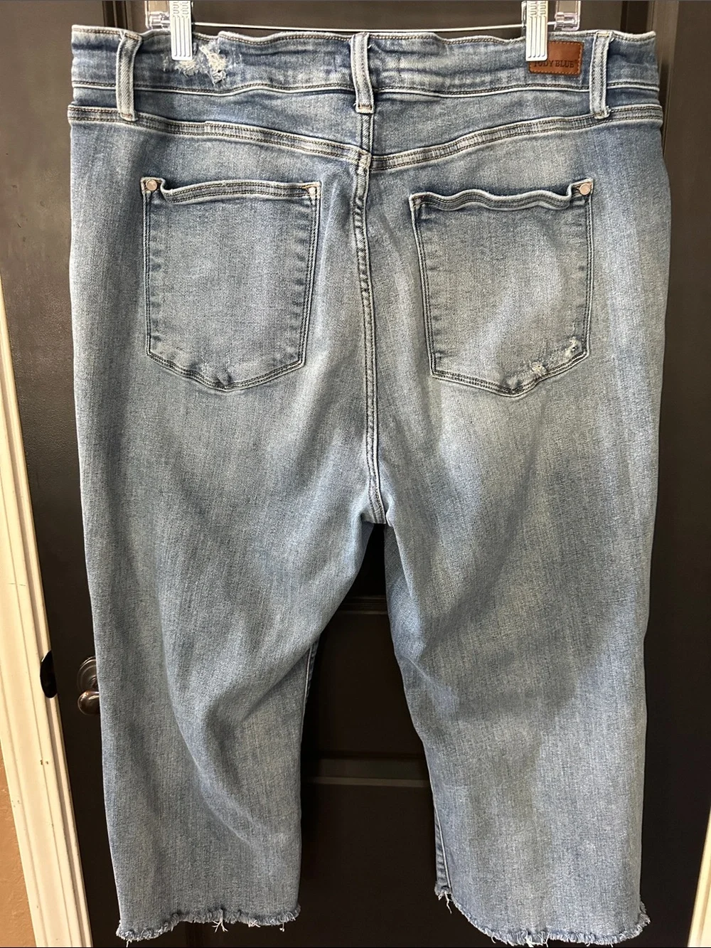Judy Blue Light Blue Distressed Boyfriend Jeans